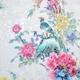 Жаккард стрейч белый с желто-розовыми цветами и птицами ш.145 (11844.004) - изображение 3