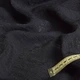 Лен жаккардовый с органзой черный с цветами (12628.001) - изображение 2
