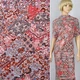 Трикотаж вискозный стрейч "Elastic Jersey D" белая в оранжево-черный орнамент ш.145 (19771.007) - изображение 1