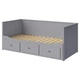 Каркас шезлонга з 3 ящиками ІКЕА HEMNES 80х200 см Сірий (60372276) - изображение 1