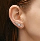 Срібні сережки-клаймбери з білим фіанітом (АРТ. №6023b) Dadiverin Jewelry - зображення 2