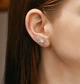 Срібні сережки-клаймбери з білим фіанітом (АРТ. №6023b) Dadiverin Jewelry - зображення 3