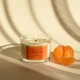 Аромасвічка соєва натуральна Mandarina Sparkles від SVITLA час горіння 35 годин 8х6 см - зображення 4