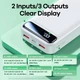Зовнішній акумулятор повербанк Power Bank Remax RPP-521 20000mAh | 2USB/Type-C/micro-USB, PD/QC, 5A/22.5W| White - зображення 4