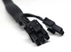 Переходник для видеокарты 6 ->8 pin в оплетке GPU 18AWG 20 см PCI-E кабель GPU (807260365) Черный - изображение 4