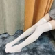 Гольфы капроновые однотонные белые One Size - изображение 2