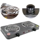 Плита настольная двухкомфорочная спиральная электрическая Domotec MS-5802 Grey 2000W 220V - изображение 5