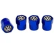 Колпачки на ниппель с лого Volkswagen Short Blue Фольксваген, 4 шт (67389) - изображение 3