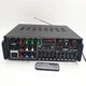 Усилитель звука Bluetooth с пультом стереоусилитель для колонок с караоке 2х120W MAX MP3 USB Micro SD FM 220V и 12V UKC AV-326BT - изображение 4