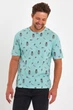 Футболка с принтом Trend Collection 188 бирюзовый 2XL - изображение 4