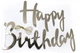 Гірлянда паперова прописом різьблена срібна Happy Birthday довжина 1,5 м - зображення 2
