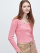 Лонгслив длинный женский Uniqlo 496017570 XL Розовый (1159786391) - изображение 1