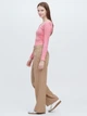 Лонгслив длинный женский Uniqlo 496017570 XL Розовый (1159786391) - изображение 4