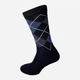 Набор мужских носков высоких хлопковых Лео Ромбик коттон 42-44 10 пар Черный/Синий (ROZ6400177286) - изображение 1