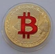 Позолоченная сувенирная монета Bitcoin Red 2013 — коллекционный подарок для криптоэнтузиастов - изображение 1