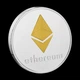 Посріблена сувенірна монета Ethereum ETH — криптовалюта, колекційний сувенір - зображення 2