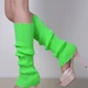 Гетры короткие яркие в рубчик салатовые One Size - изображение 3
