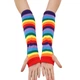 Митенки яркие полосатые разноцветные One Size - изображение 3