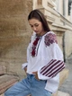 Українська вишиванка жіноча біла "Єфросінія" з традиційною вишивкою на домотканому полотні 12229-58 (3XL) - зображення 2