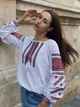 Украинская вышиванка женская белая "Линда" на домотканом полотне классическая блуза 12227-44 (М) - изображение 2