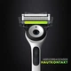 Станок Gillette Labs с чистящим элементом белый + гель для бритья 198 мл + увлажняющий крем 100 мл подарок мужчинам - изображение 3