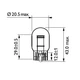 Автомобiльна лампа: 12 [В] W21/5W Vision 21W цоколь W3x16q Philips (12066CP) - зображення 3