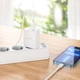 Мережевий зарядний пристрій Borofone BA73A dual port (2Type-C) Кабель Type-C to Lightning PD35W+QC3.0 Швидка зарядка White - изображение 6