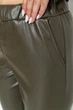 Лосины женские из экокожи хаки 214R5032 Ager S - изображение 5