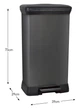 Контейнер для мусора с педалью черный Curver DECO BIN 50L - изображение 6