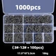 Рыболовные крючки набор 1000 шт. размеры (3-12), 10 разновидностей по 100 шт - изображение 2