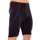 Шорти чоловічі тайтси компресійні Zelart Fit 1502L розмір L (46-48) Black-Blue - зображення 4