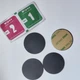 4 усиленные пластины для магнитного держателя телефона + салфетки PlateSilver RF (4pcs) Pluss 40mm Черные - изображение 2