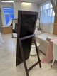 Зеркало напольное в полный рост на ножке большое прямая рама передвижное 600х1600 мм Орех темный - изображение 7