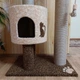 Кошачья когтеточка Вэнди домик с лежанкой для кошек 90х60х40см бежево коричневая - изображение 6