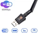 USB 2.0 Wi-Fi с антеной адаптер Realtek 8811CU AC600 600Мбит/с 2 диапазона 2.4G+5G сетевая карта 802.11ac (807501792) Черный - изображение 7