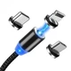 Магнитный кабель шнур для зарядки телефона Lightning, MicroUSB, Type-C Магнитная зарядка с круглым разъемом USB-77 3в1 - изображение 9
