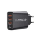Зарядний пристрій/блок живлення Quick Charge 3.0 з USB виходами 30 W (чорний) - изображение 1