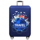 Захисний чохол "Travel Mood" для валізи (Розмір S) з кольоровим принтом, щільний тягнеться матеріал, вирізи під ручки - зображення 1
