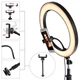 Кольцевая RGB лампа Ring Light MJ-33 с креплением и пультом USB 26 см - изображение 3