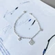 Серебряный браслет с фианитами, вес изделия 3,64 гр (2145844) - изображение 4