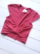 Кроп-топ однотонный Pink Woman Бордовый 10961 XS (40) - изображение 3
