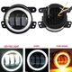 Протитуманні LED Фари круглі / Лінза з ДХО та поворотом / D87мм / 10-30V / 15W / 7000K / 2 шт - изображение 3