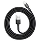 Кабель заряджання Baseus Cafule Cable для Apple Lightning to USB для IOS пристроїв iPhone/iPad 2 M Black+Grey - зображення 1