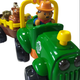 Трактор музыкальный Limo Toy с прицепом звуки подсветка 4 фигурки в комплекте Зеленый (M 5572 UA) - изображение 5