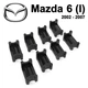 Ремкомплект ограничителя дверей Mazda 6 (I) 2002 до 2007 фиксаторы вкладыши втулки - изображение 1