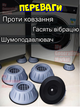 Антивибрационные подставки с присосками для стиральной машины под мебель технику универсальные шумопоглощающие ножки из ABS резины защита пола от царапин комплект 4 шт. - изображение 3