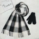 Комплект жіночий зимовий (шарф+рукавиці) M&JJ One size чорний + сірий 8064 - 4135 - зображення 1