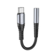 Перехідник HOCO Type-C Digital 3.5 LS33 12 см DAC 5г grey - зображення 1