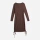 Платье-футболка короткое осеннее женское 4F Dress F069 4FAW23TDREF069-81S M Коричневое (5904698485444) - изображение 6