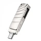 Металлическая USB Флешка 2в1 Borofone BUD3 64GB Type-C/USB 3.0 для телефона компьютера Silver - изображение 2